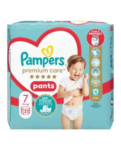 Pampers Premium Care Pieluchomajtki rozmiar 7, 15 kg+, 27 sztuk